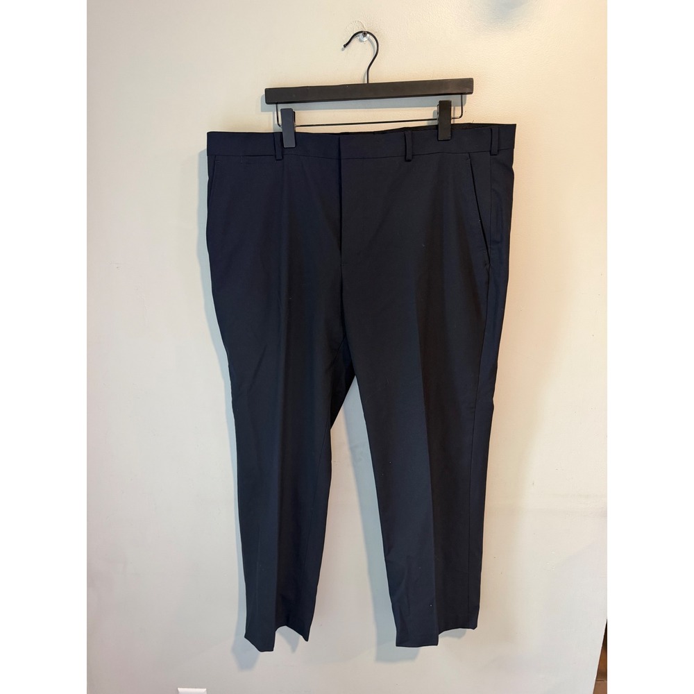 J.Ferrar Mens Slim Fit Dress Pants Navy Blue Stretch Flat Front 40x30 79032-9